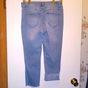 Ankle length button fly high rise